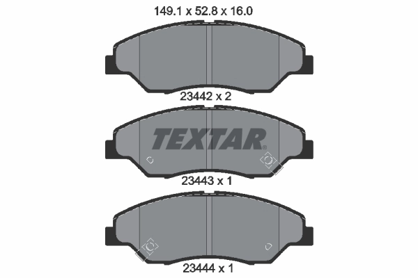 Brake Pad Set, disc brake 2344201