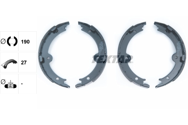 Brake Shoe Set, parking brake 91074000