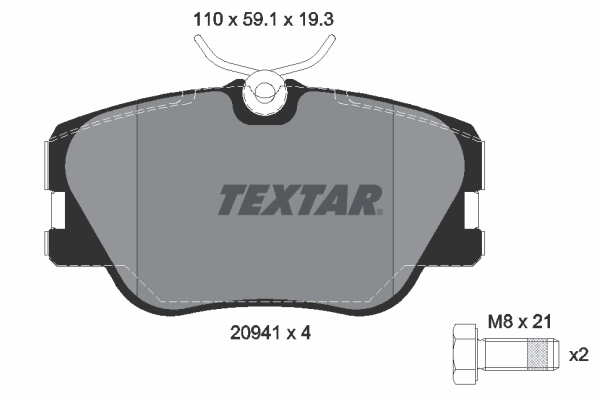 Brake Pad Set, disc brake Q+ 2094102