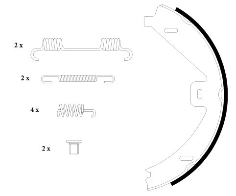 Brake Shoe Set, parking brake 91069100