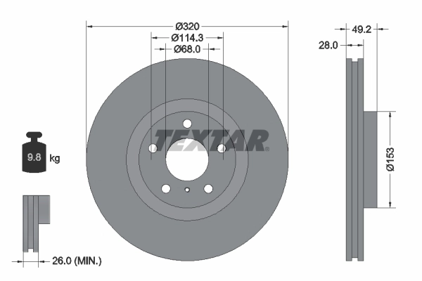 Brake Disc PRO+ 92162405