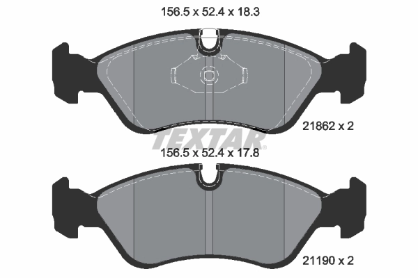 Brake Pad Set, disc brake Q+ 2186201