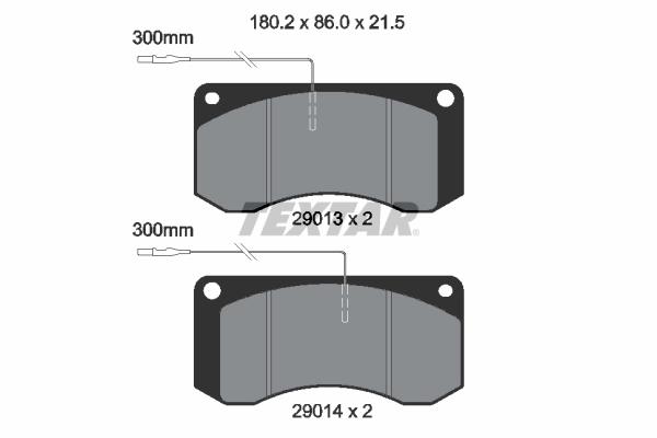 TEXTAR 2901302 Brake Pad Set, disc brake