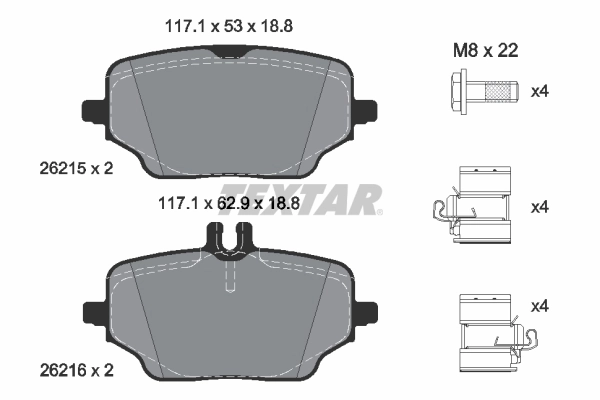 Brake Pad Set, disc brake Q+ 2621501