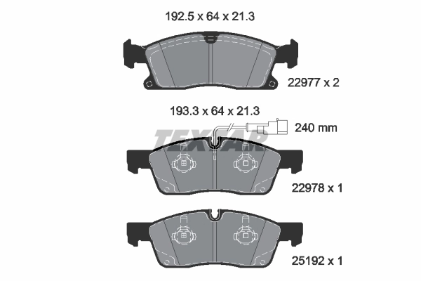 Brake Pad Set, disc brake Q+ 2297701