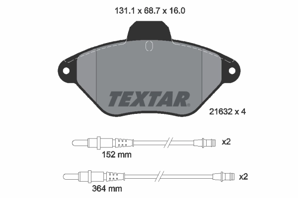 Brake Pad Set, disc brake 2163201