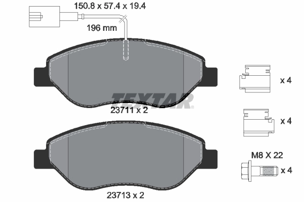 Brake Pad Set, disc brake Q+ 2371104