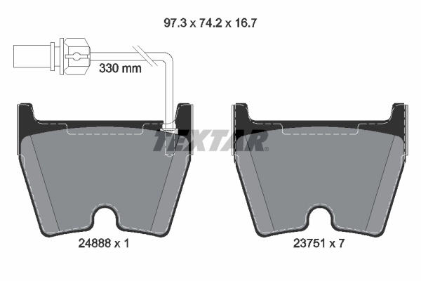 Brake Pad Set, disc brake 2488801