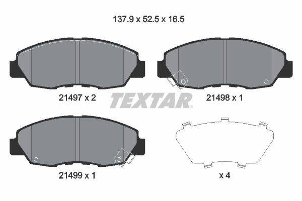 Brake Pad Set, disc brake 2149704
