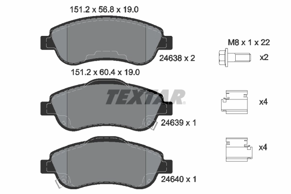 Brake Pad Set, disc brake Q+ 2463801