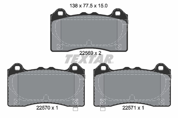 Brake Pad Set, disc brake 2256901