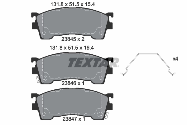 Brake Pad Set, disc brake Q+ 2384504