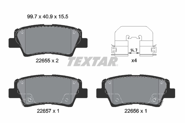 Brake Pad Set, disc brake Q+ 2265501