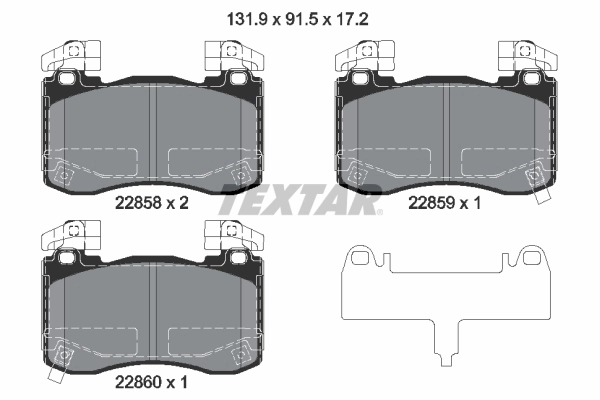 Brake Pad Set, disc brake 2285801