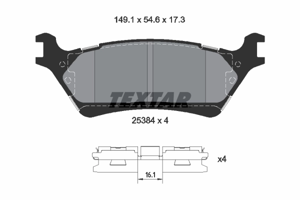 Brake Pad Set, disc brake 2538401