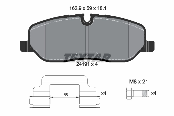 Brake Pad Set, disc brake Q+ 2419101
