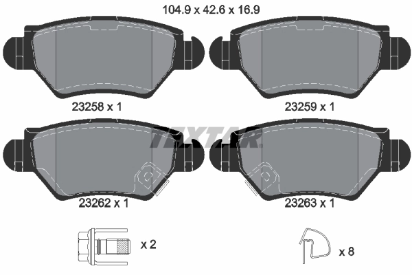 Brake Pad Set, disc brake Q+ 2325803