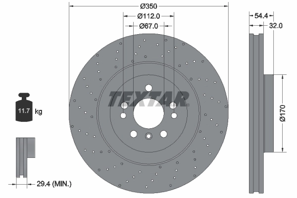 Brake Disc PRO+ 92254405