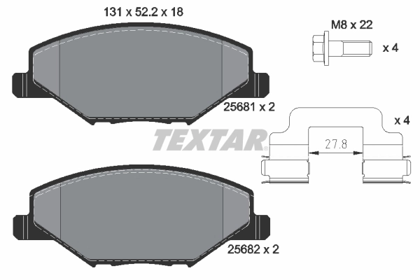 Brake Pad Set, disc brake Q+ 2568101