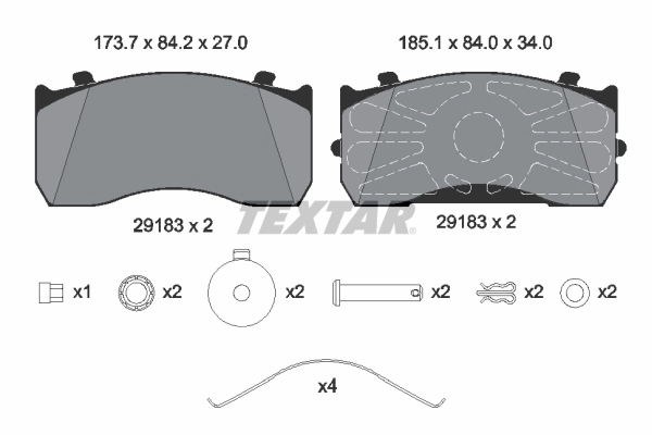 Brake Pad Set, disc brake 2918303