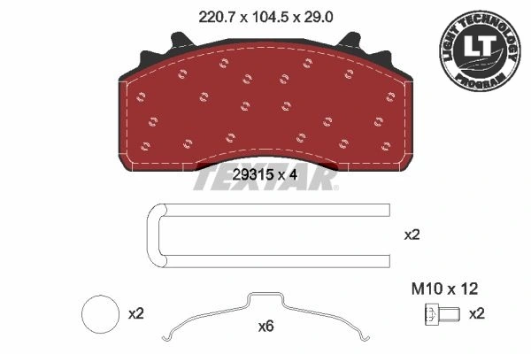 Brake Pad Set, disc brake Lightweight Technology 2931501