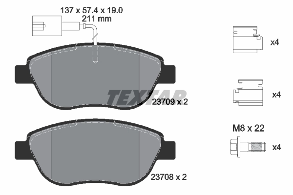 Brake Pad Set, disc brake Q+ 2370901