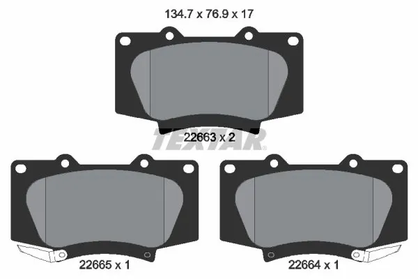 Brake Pad Set, disc brake 2266301