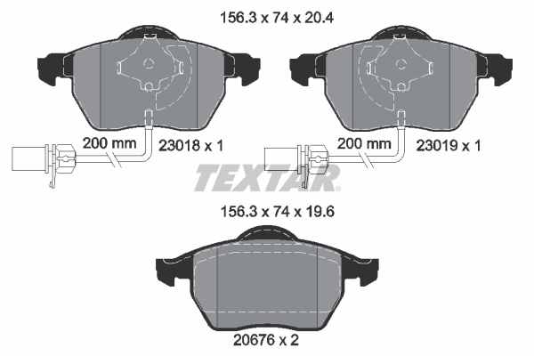 Brake Pad Set, disc brake Q+ 2301802