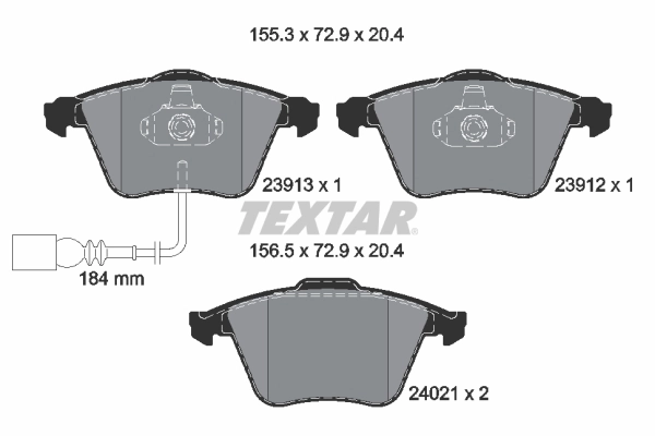 Brake Pad Set, disc brake Q+ 2391301
