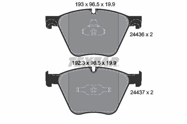 Brake Pad Set, disc brake Q+ 2443601