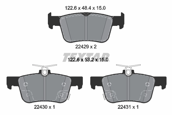 Brake Pad Set, disc brake Q+ 2242901