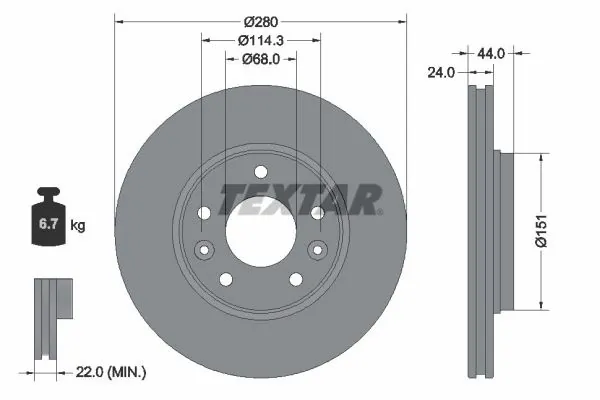 Brake Disc PRO 92346803