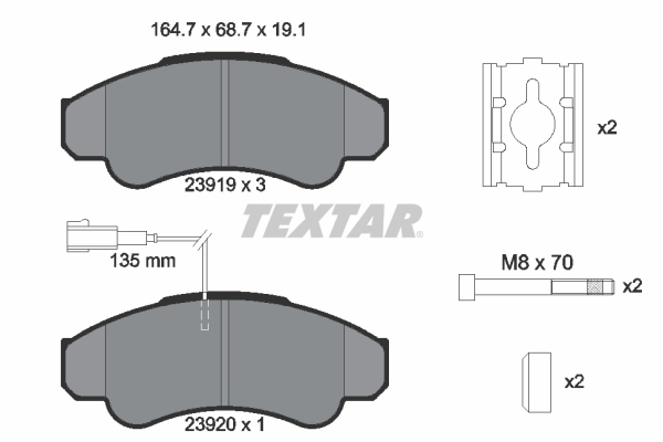 Brake Pad Set, disc brake Q+ 2391901