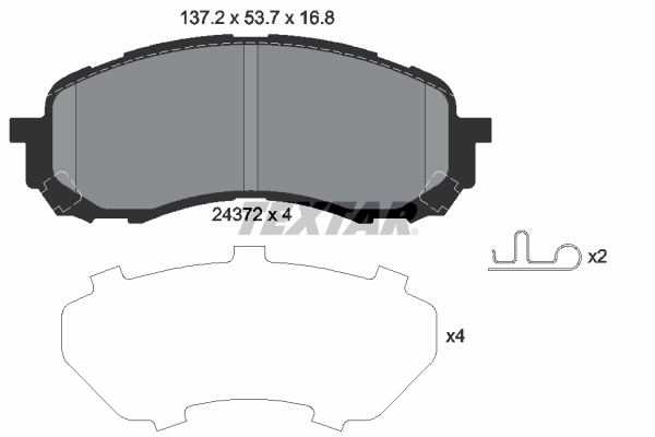 Brake Pad Set, disc brake 2437201