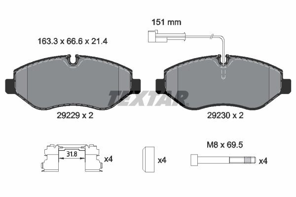 Brake Pad Set, disc brake Q+ 2922902