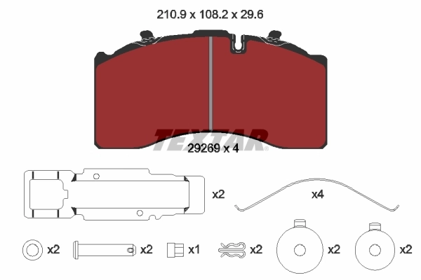 Brake Pad Set, disc brake 2926901