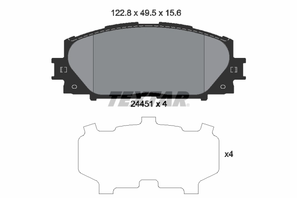 Brake Pad Set, disc brake 2445101