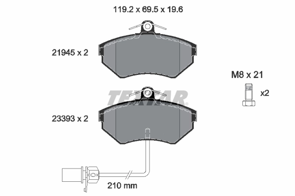 Brake Pad Set, disc brake Q+ 2194504