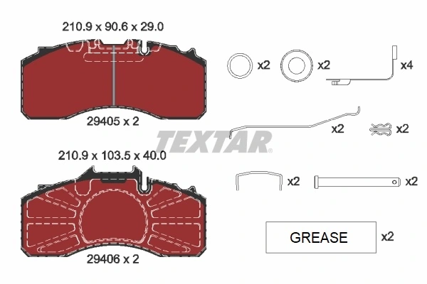 Brake Pad Set, disc brake 2940501