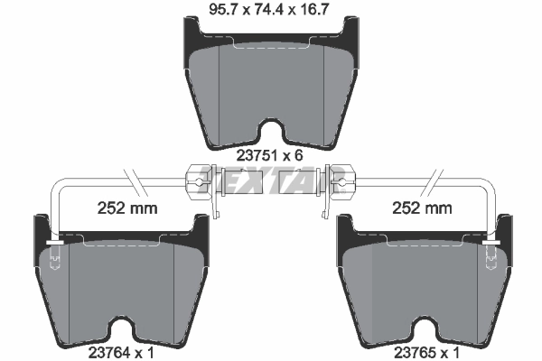 Brake Pad Set, disc brake Q+ 2375101
