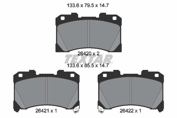 Brake Pad Set, disc brake 2642001