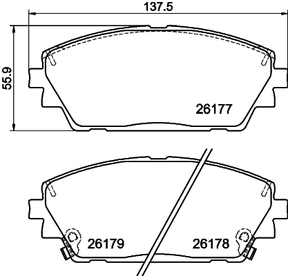 Brake Pad Set, disc brake 2617701