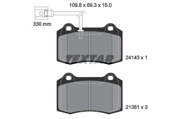 Brake Pad Set, disc brake Q+ 2414301