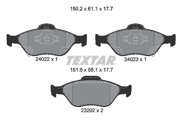 Brake Pad Set, disc brake 2402201