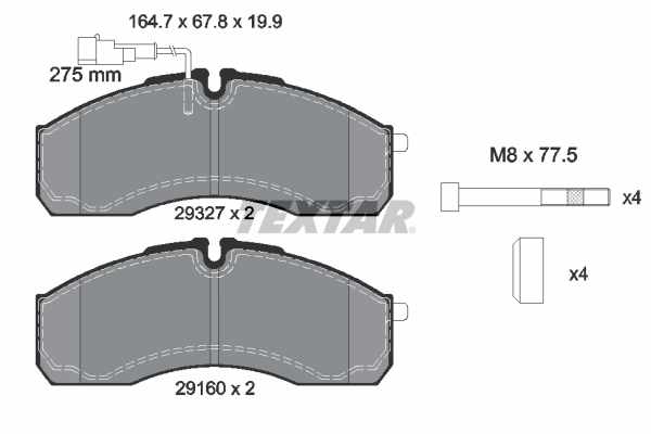 Brake Pad Set, disc brake 2932701