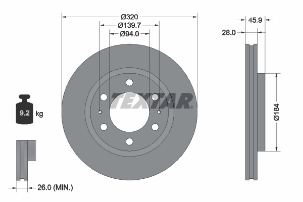 Brake Disc PRO 92353203