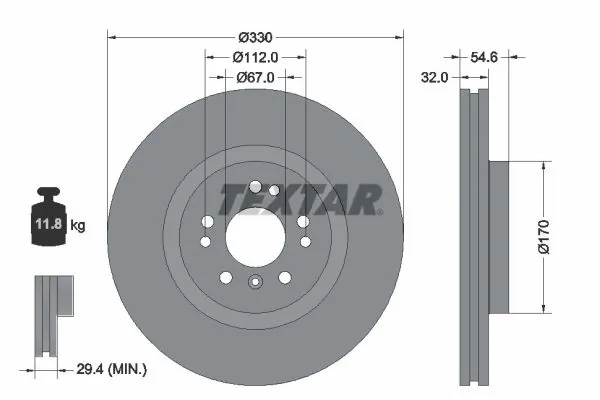 Brake Disc PRO+ 92150605