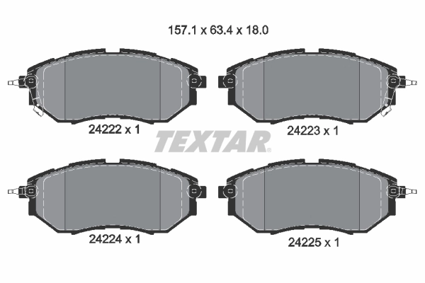 Brake Pad Set, disc brake Q+ 2422201