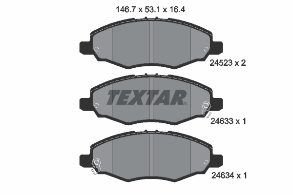 Brake Pad Set, disc brake 2452301