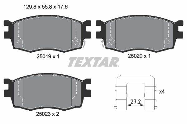 Brake Pad Set, disc brake Q+ 2501901